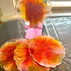 Mini handmade resin tray